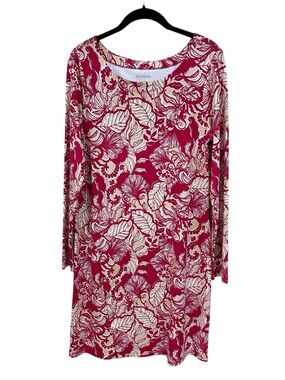 Lilly Pulitzer Red and Cream Floral Jersey Dress